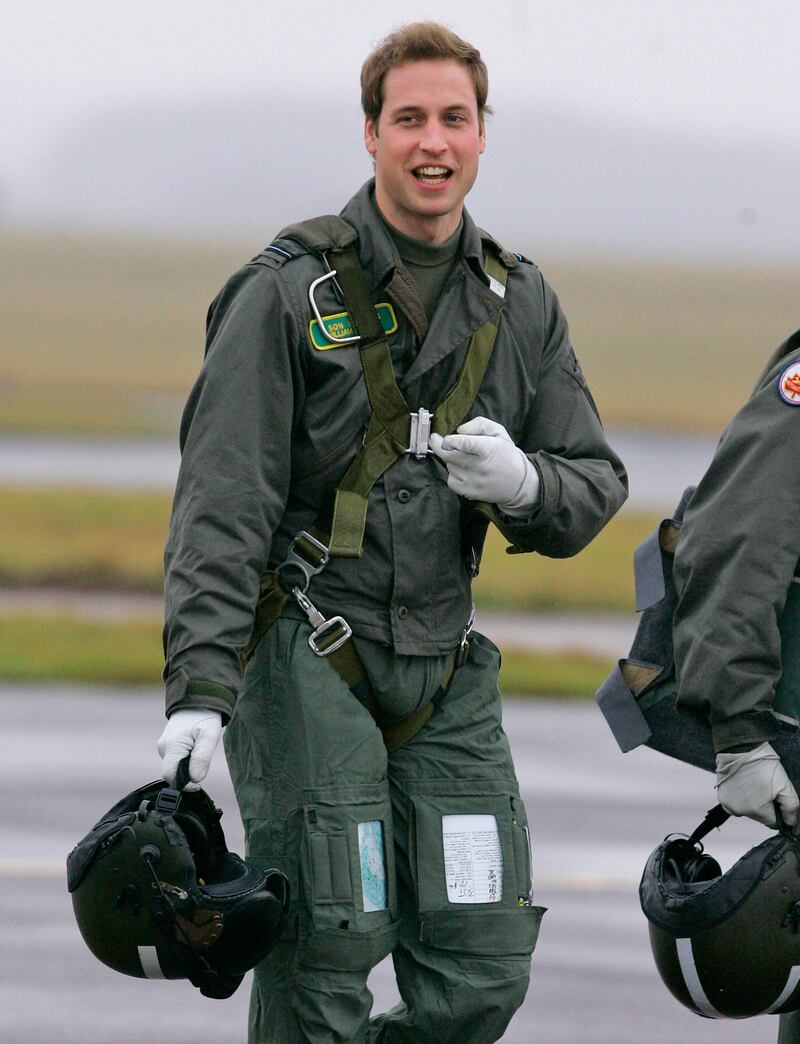 2008: Prince William walks across the airfield at RAF Cranwell, Lincolnshire. AP Photo