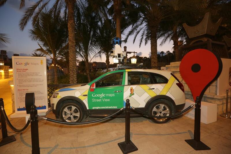 Coming to a Dubai street near you. A Google Street View car on display at Madinat jumeirah during the Goverment Summit. Jaime Puebla / The National Newspaper