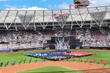 Jun 30, 2019; London, ENG; General view of the stadium during the game between the Boston Red Sox and the New York Yankees at London Stadium. Mandatory Credit: Steve Flynn-USA TODAY Sports