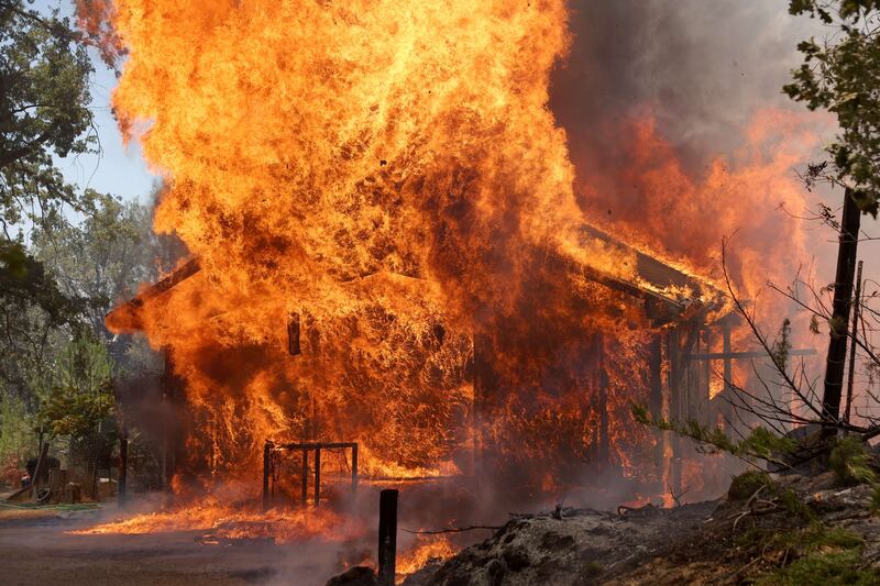 The fire began on Friday and is closing in on the Yosemite area, home to some of the largest and oldest sequoia trees in the world. Getty