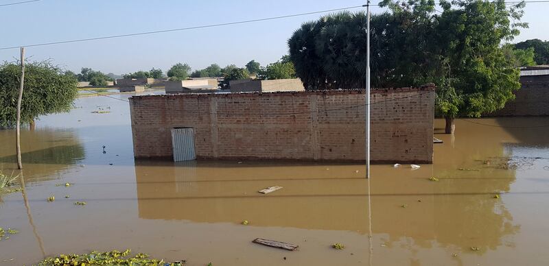 A flooded neighbourhood in N'djamena. Reuters