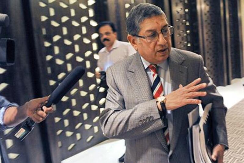 N Srinivasan continue to preside over the BCCI despite investigations into corruption in the IPL. Roslan Rahman / AFP