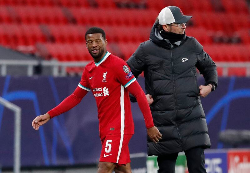 Georginio Wijnaldum 7 - The Dutchman had the latitude to get upfield and was more inventive with Fabinho alongside him. His energy gave the high press extra impact. Substituted for Milner with eight minutes to go. Reuters