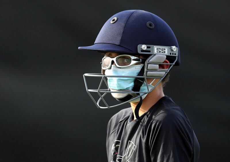 Dubai, United Arab Emirates - Reporter: Paul Radley. Sport. Aman. Cricket training returns with Its just cricket UAE returning to training in Jebel Ali. Monday, June 1st, 2020. Dubai. Chris Whiteoak / The National