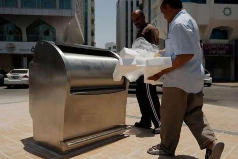 The Centre of Waste Management-Abu Dhabi has installed 28 bins around the city, but many have not even noticed they are there.