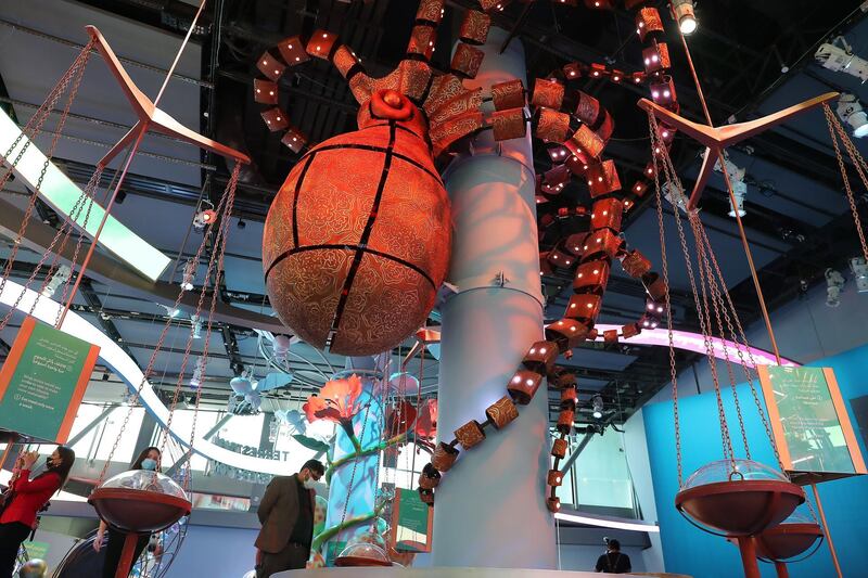 DUBAI, UNITED ARAB EMIRATES , January 16 – 2021 :- Inside view of the Dubai Expo 2020 Sustainability Pavilion during the media tour in Dubai. (Pawan Singh / The National) For News/Online/Instagram/Big Picture. Story by Sarwat