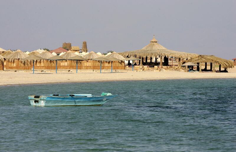 Empty bungalows at an empty beach resort on the Red Sea coastal strip in Egypt's Sinai Peninsula, on October 11, 2004.
