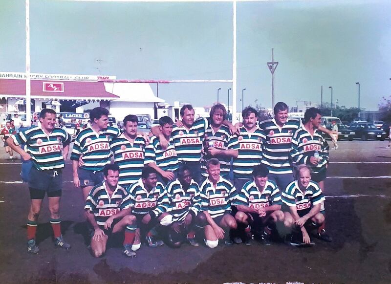 The first Friday rugby matches in Abu Dhabi which were not played on sand were played on training field borrowed from Al Wahda football club. Photo: Andy Cole