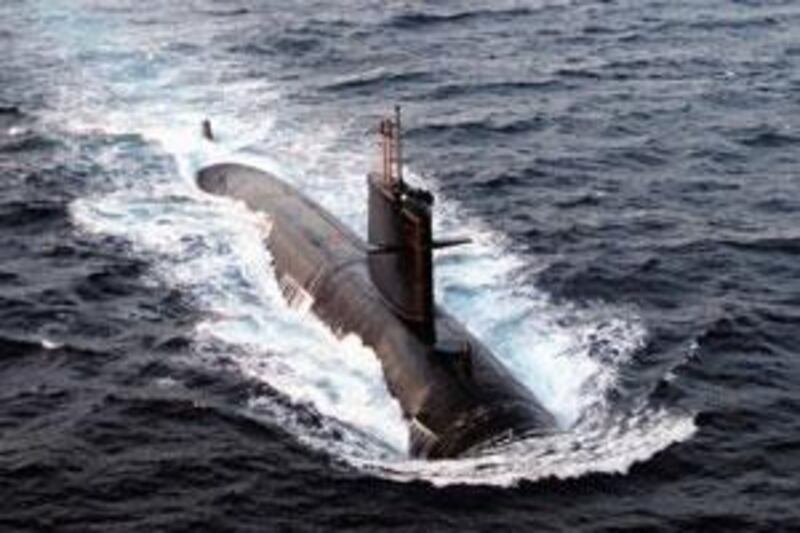 The French nuclear-powered submarine Emeraude is seen in this undated file photo released from the French defence ministry.