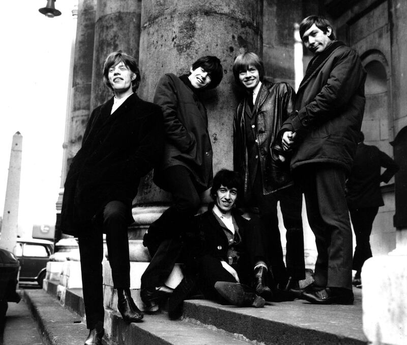 The British rock group The Rolling Stones outside St George's church, Hanover Square, London.  Original Publication: People Disc - HW0626, 17 January, 1964   (Photo by Express Newspapers/Getty Images)