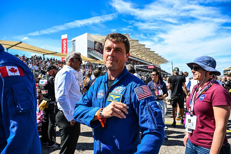 Astronaut Reid Wiseman during the US GP. AFP
