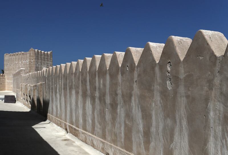 View of the boundary wall and traditional architecture at the museum.