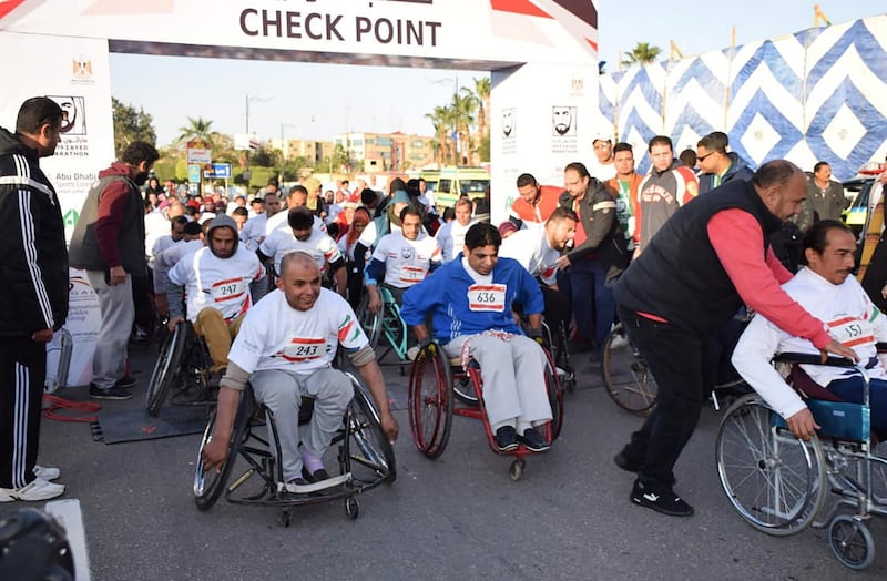 The 6th edition of the Zayed Charity Marathon kicked-off today in the Egyptian city of Suez. The marathon is being held under the patronage of His Highness Sheikh Mohamed bin Zayed Al Nahyan, Crown Prince of Abu Dhabi and Deputy Supreme Commander of the UAE Armed Forces. Monies raised during the marathon will be donated to Cairo University's National Cancer Institute. WAM/Nour Salman
