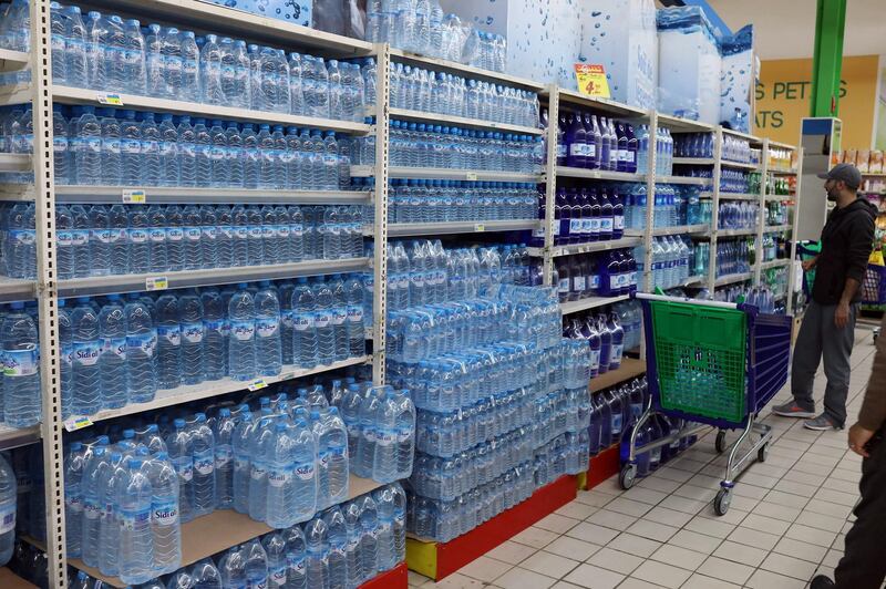 Bottles of Sidi Ali are seen in a supermarket in Rabat, Morocco, May 1, 2018. Picture taken May 1, 2018. REUTERS/Youssef Boudlal