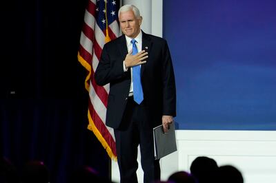 Mr Pence said in Las Vegas that "after much prayer and deliberation, I have decided to suspend my campaign for president effective today". AP