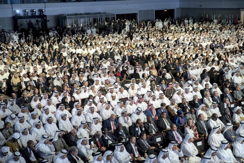 JUMEIRAH, DUBAI, UNITED ARAB EMIRATES - February 12, 2017: Dignitaries attend the 2017 World Government Summit.
( Mohamed Al Hammadi / Crown Prince Court - Abu Dhabi )
--- *** Local Caption ***  20170212MH_C187733.JPG