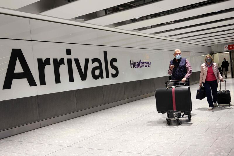 The arrivals section at Heathrow. The UK airport said the Covid-19 pandemic still poses 'significant challenges for the travel industry'. AFP