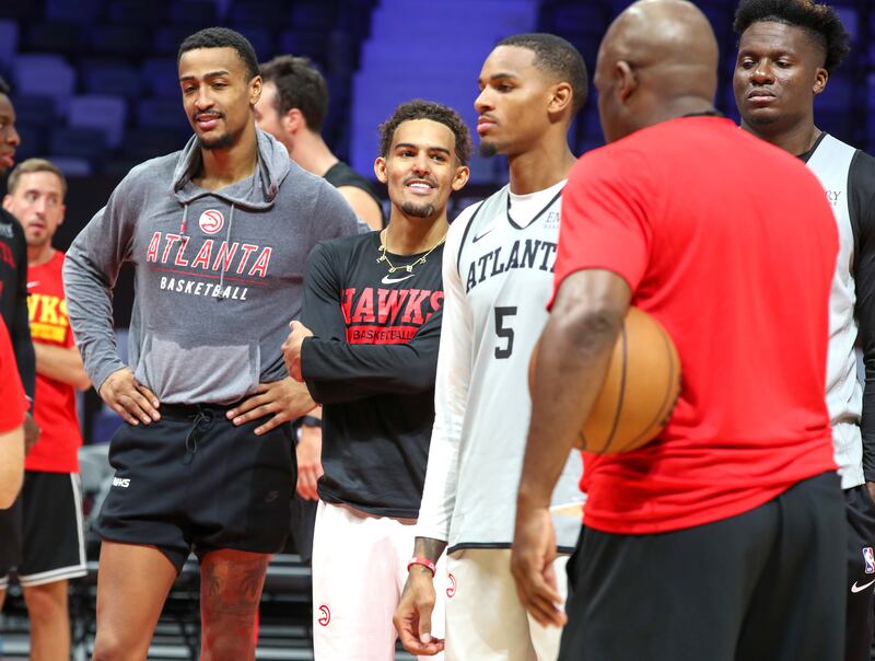 Atlanta Hawks training ahead of the NBA Abu Dhabi Games. Victor Besa / The National