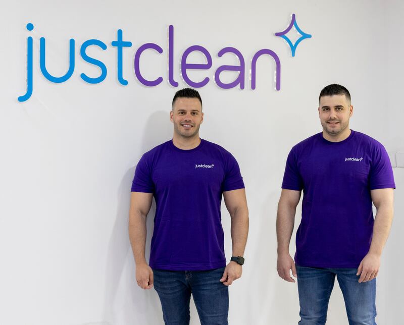 Athbi (L) and Nouri Al Enezi, co-founders of justclean, aim to improve the platform and diversify after the latest funding. Photo: justclean