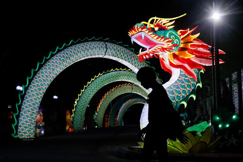 Decorations for the coming Chinese New Year celebrations in Banting, Malaysia. The Chinese Lunar New Year, also called the Spring Festival, will fall on 10 February 2024, marking the beginning of the Year of the Dragon.  EPA