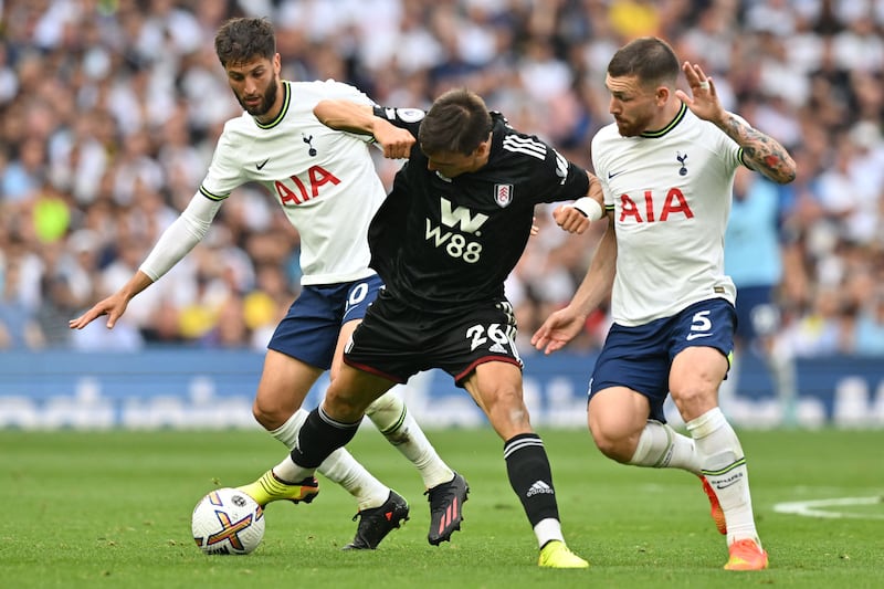 Joao Palhinha – 5. Picked up his fourth yellow card in his first six games since his move to Fulham as the Portuguese midfielder was dominated by his counterparts in the battle in the middle. AFP
