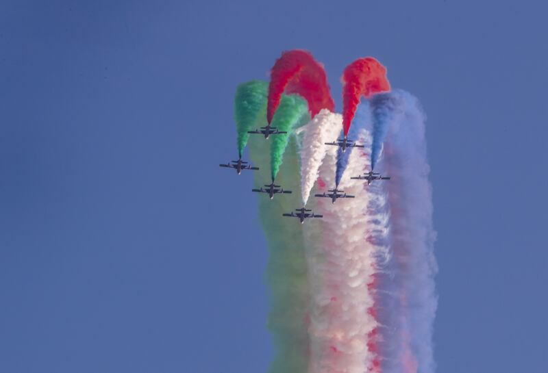 The Al Fursan Air Display at Expo 2020 Dubai. Victor Besa / The National