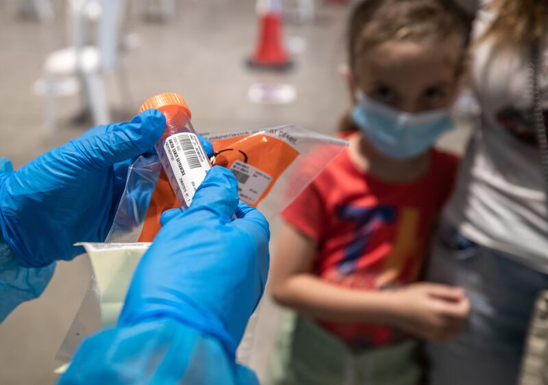 Many parents have taken their children to Biogenix Labs in Masdar City to take PCR or saliva tests. 