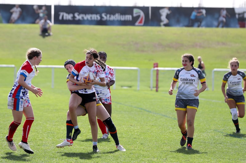 Dubai Hurricanes during their 41-0 victory over Abu Dhabi French B.