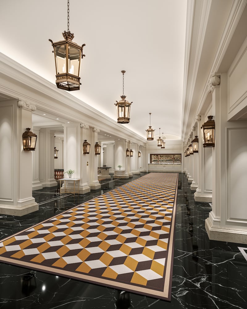 Storied hallways welcome guests to explore