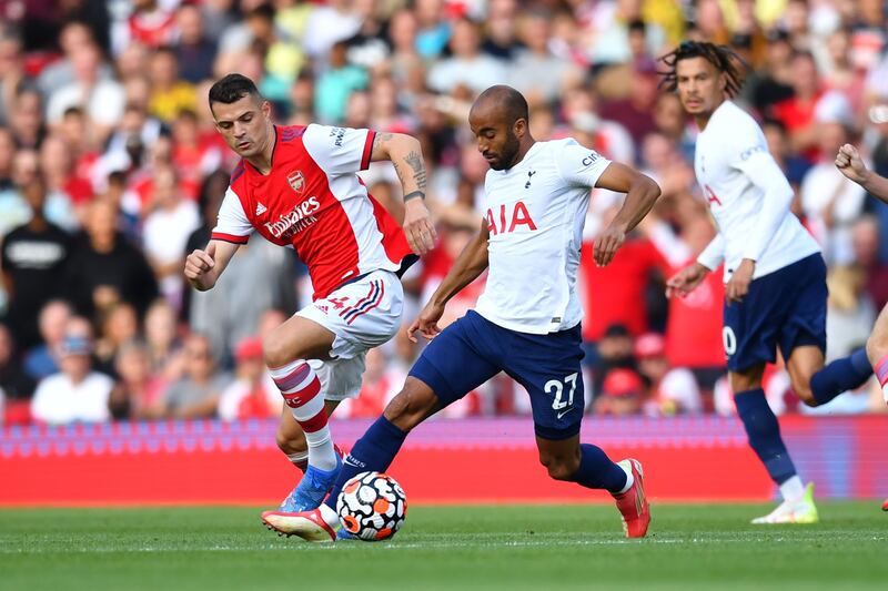 Lucas Moura - 5: Very little impact in first half from Brazilian as Arsenal dominated and could easily have been one of those hooked off at break. Saw looping, dipping strike tipped onto bar by Ramsdale in injury-time. Reuters