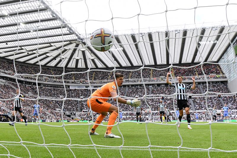 NEWCASTLE RATINGS: Nick Pope 6 – Flapped at a cross early on and was lucky to see Tavernier head over the bar. From that moment, he looked pretty comfortable. He saved well from Christie and Solanke, and rarely looked troubled. Getty
