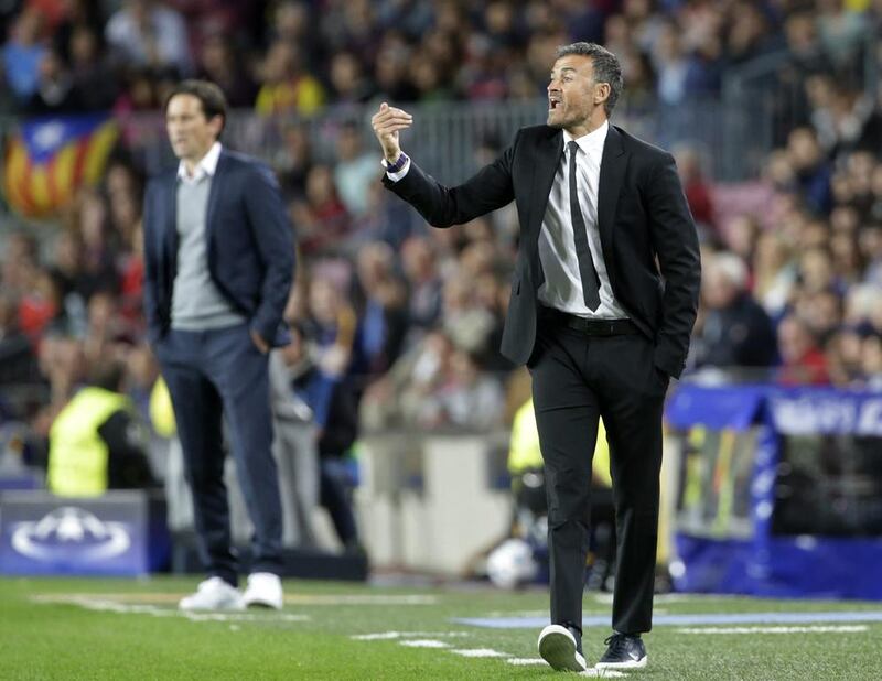 Barcelona manager Luis Enrique has called on Barcelona fans to show their support to the team more so when losing than when they are winning. Emilio Morenatti / AP Photo