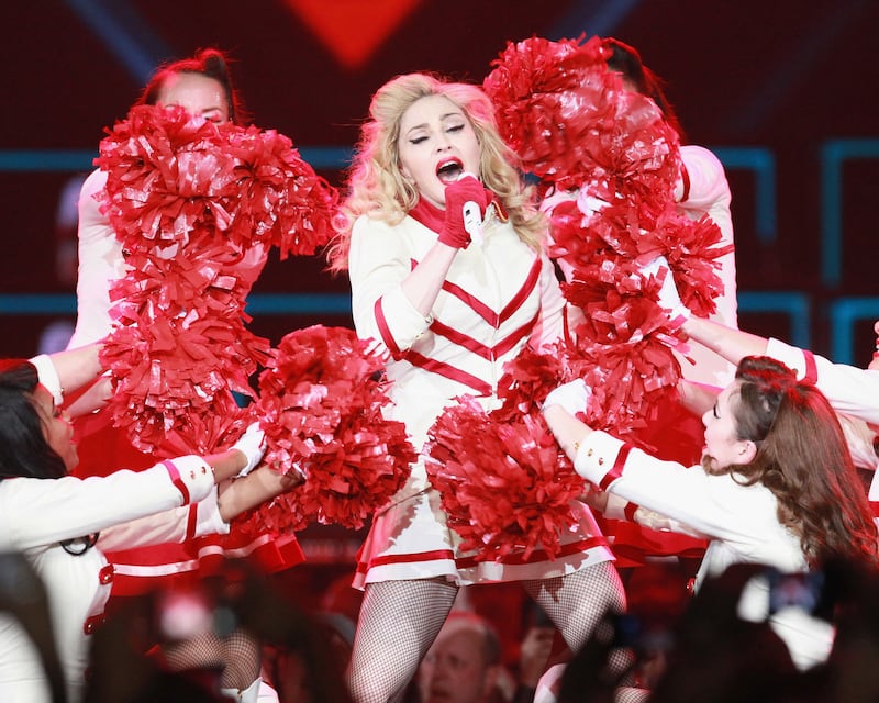 Madonna performs during the 2012 MDNA tour at Madison Square Garden in New York City. AFP