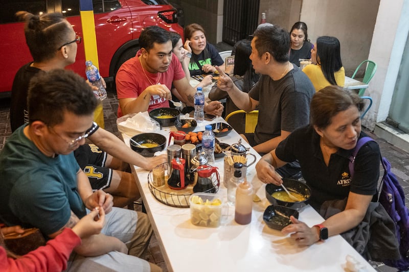Channelling Manila’s vibrant street food culture, the cafe attracts a mainly Filipino clientele