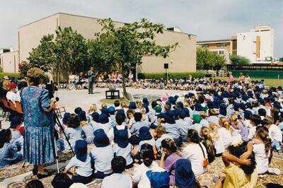 Time capsule burial at British School Al Khubairat. Photo Courtesy: British School Al Khubairat