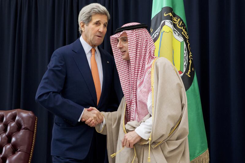 US climate envoy John Kerry and his Saudi counterpart Adel Al Jubeir, pictured in 2016, discussed environmental concerns during a phone call. AP