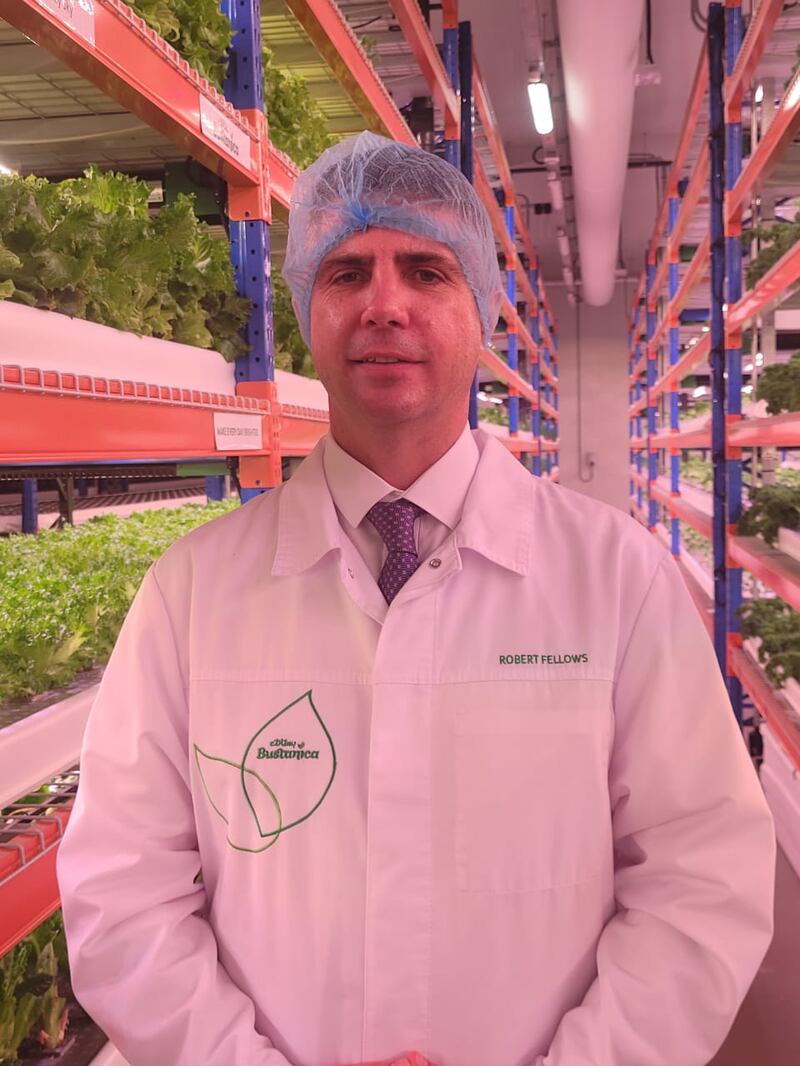 Robert Fellows, production director with Emirates Crop One.
