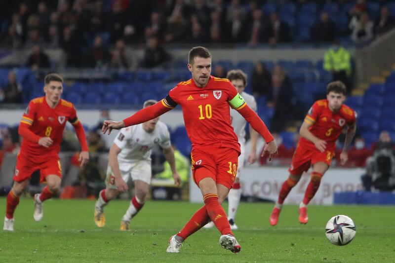 November 13, 2021. Wales 5 (Ramsey 3', pen 50', N. Williams 20', B.Davies  77', C.Roberts  89') Belarus 1 (Kontsevoy  87'): Wales marked Bale's 100th cap with a thumping victory over Belarus to move up to second place in the group. "I'm really pleased with the performance," said Page. "When we had opportunities we were clinical, to a man I thought they were all magnificent." AFP