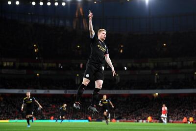 Manchester City midfielder Kevin de Bruyne was sensational in the weekend win at Arsenal. Getty