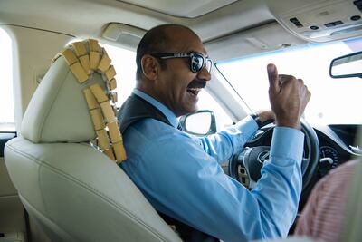 An Uber driver behind the wheel in the UAE. Courtesy: Uber UAE