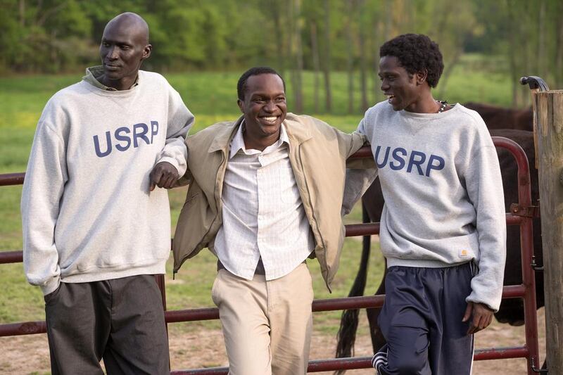 From left, Ger Duany, Arnold Oceng and Emmanuel Jal in a scene from The Good Lie. Warner Bros Pictures / AP Photo