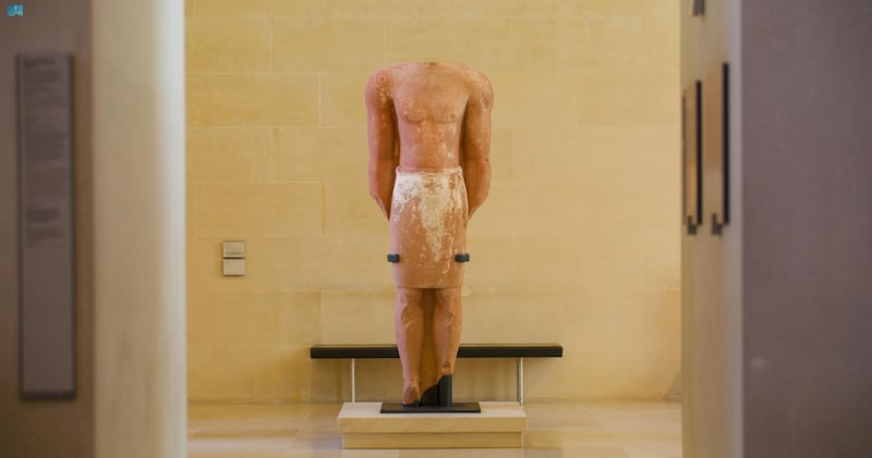 The statue, which is more than two metres long and 2.3 metres high and was carved from sandstone, dates back to the 5th and 3rd centuries BCE. SPA