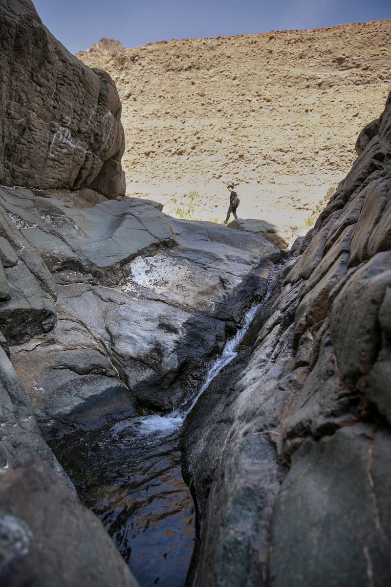 FUJAIRAH, UNITED ARAB EMIRATES, March 4, 2014:   
The upper part of the Wurayah Waterfall at the Wadi Wurayah National Park as seen on Tuesday, March 4, 2014. On 16 March 2009, the Wadi Wurayah became the first protected mountain area in the United Arab Emirates, after a three-year campaign by the Emirates Wildlife Society in Association with World Wide Fund for Nature.
(Silvia Razgova / The National)

Section: National
Reporter: Lindsay Caroll
Usage: Undated


