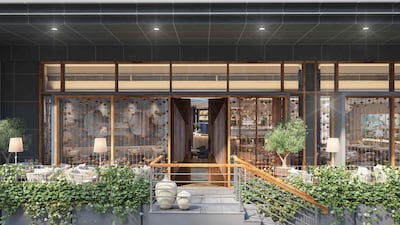 A rendering to show what the exteriors of Chef Izu Ani's Aya restaurant will look like. Courtesy Aya
