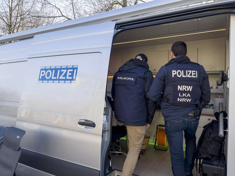 Police conducted simultaneous raids in Germany and Ukraine on February 28. Photo: Europol