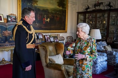 Britain's Queen Elizabeth receives Gen Sir Nick Carter, former chief of the defence staff, at Windsor Castle, in November last year. Photo: Reuters