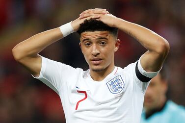 Jadon Sancho assisted a goal for England in the 5-0 win over Czech Republic. Reuters