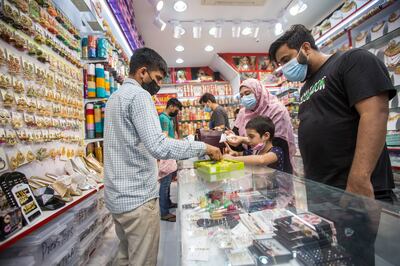 Eid Al Adha has brought more customers to Dubai's Meena Bazaar. Leslie Pableo / The National 