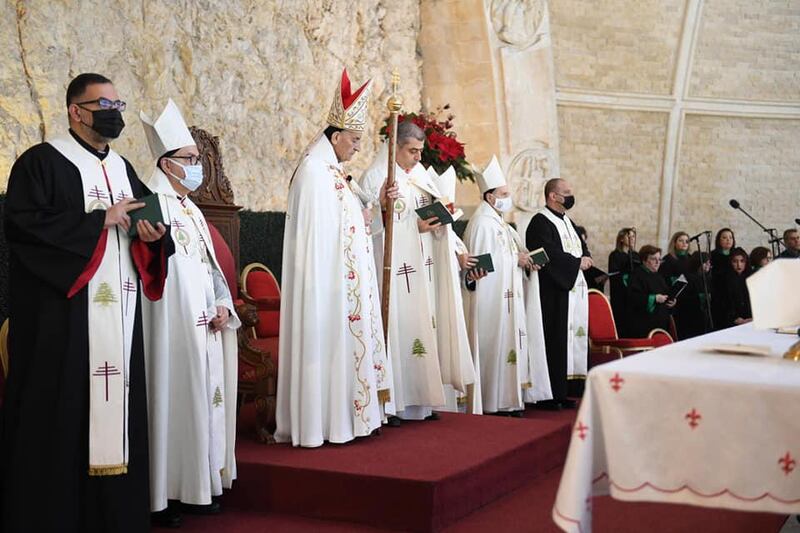 Maronite Patriarch Bechara Boutros Al Rai at Christmas Mass. Courtesy Maronite Patriarch Bechara Boutros Al Rai