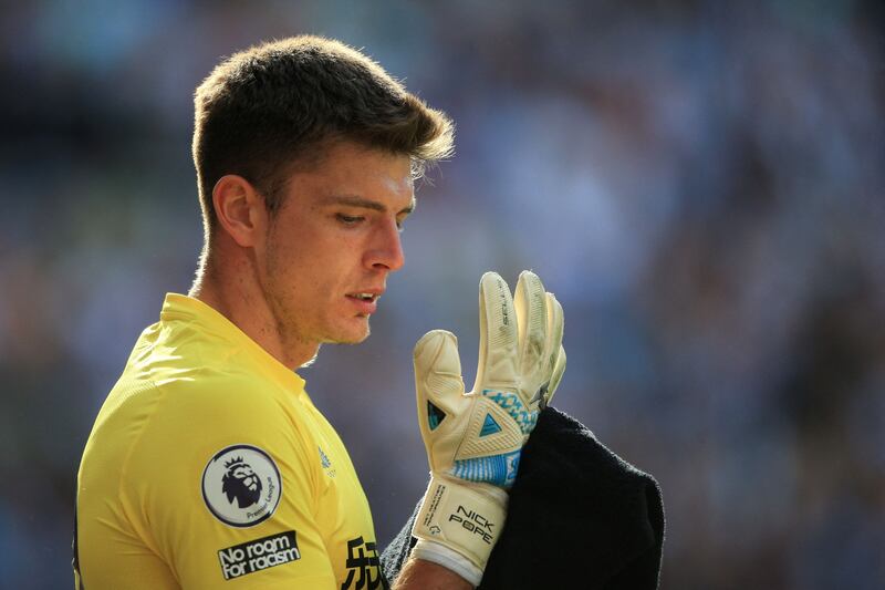 NEWCASTLE RATINGS: Nick Pope - 8, It’s not often you’ll see a goalkeeper get this score after conceding three, but Pope made a plethora of impressive saves and interventions, including tipping Erling Haaland’s effort on to the post and stealing the ball from Ilkay Gundogan’s toes. 

AFP